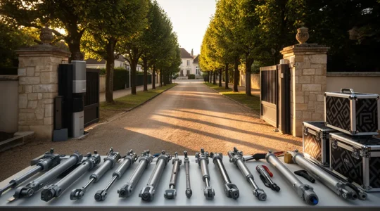 Installation professionnelle d'une motorisation sur un portail métallique lourd