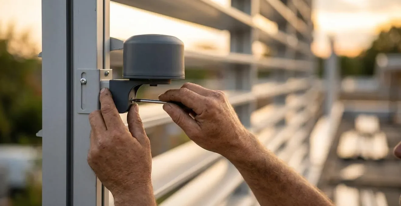 Anémomètre installé sur un BSO pour protection automatique contre le vent