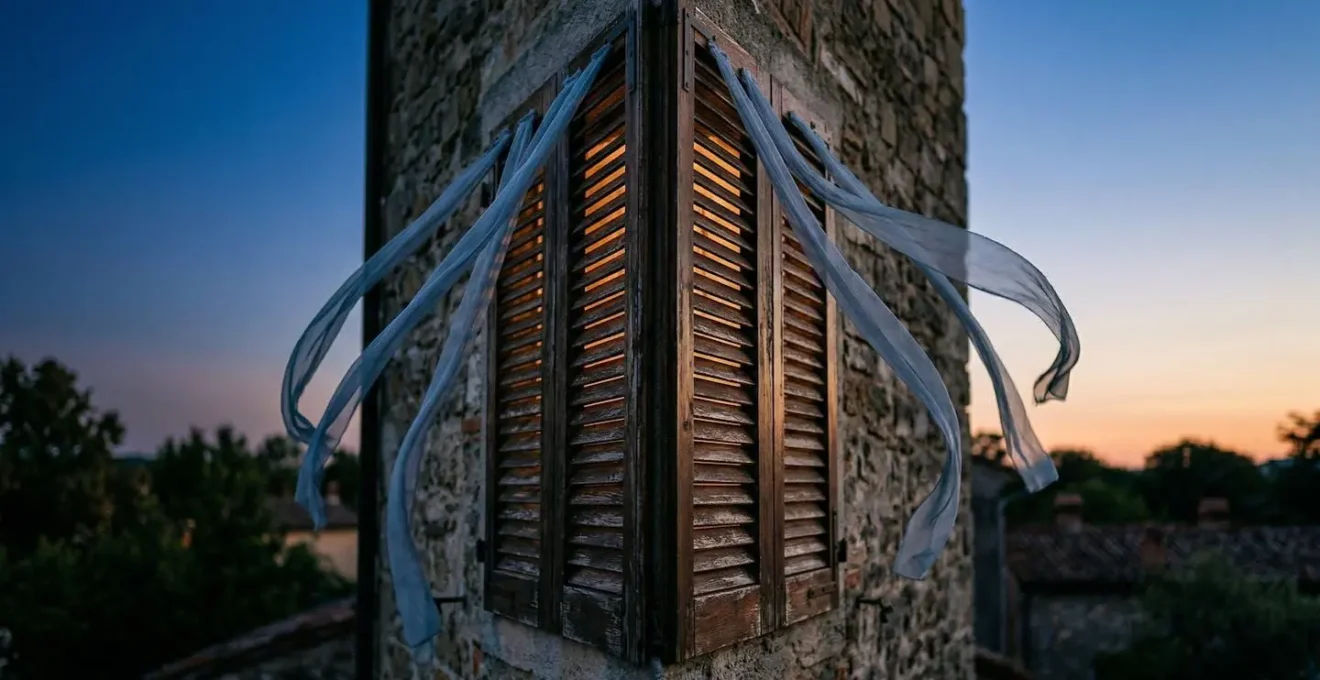 Schéma de ventilation nocturne avec persiennes projetées créant un effet cheminée