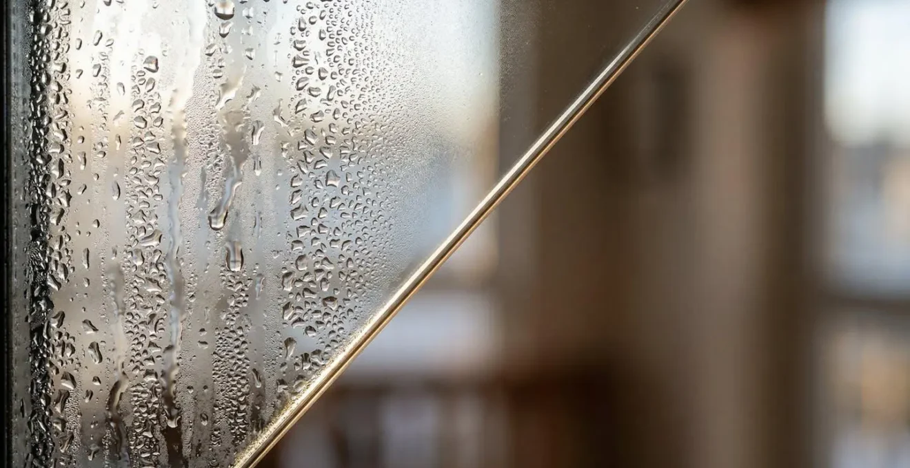 Comparaison visuelle entre intercalaire warm edge et aluminium montrant la différence de condensation